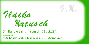 ildiko matusch business card